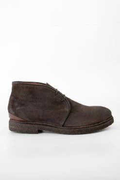 BROMPTON Java-brown Suede Chukka Boots.