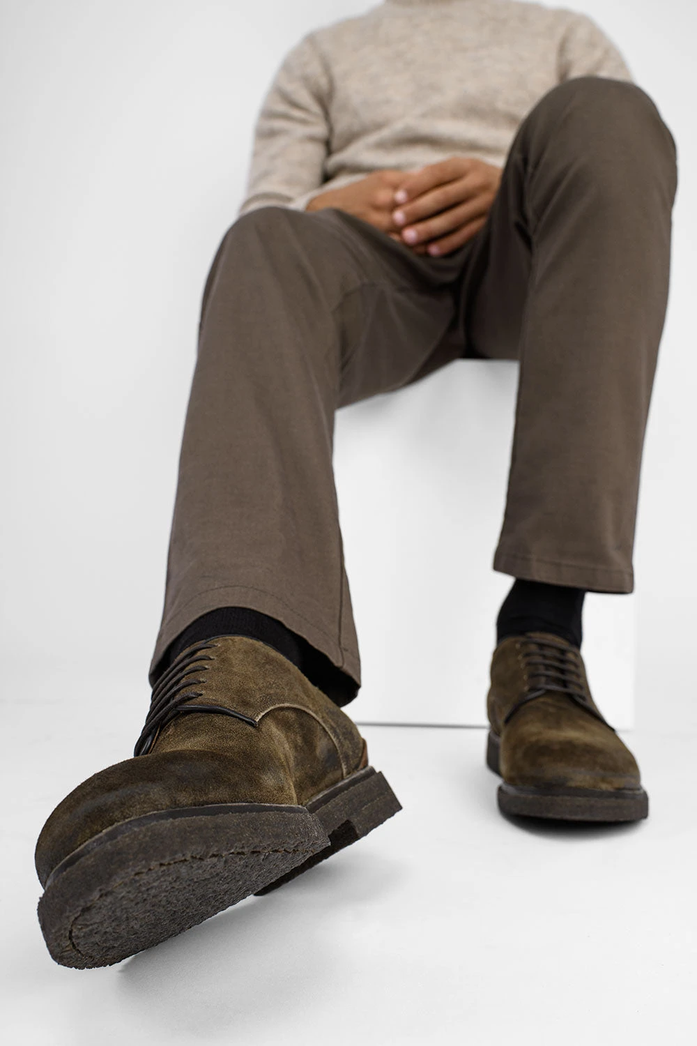 BROMPTON Tundra-brown Suede Derby Shoes. 2 BROMPTON Tundra-brown Suede Derby Shoes. - Image 2