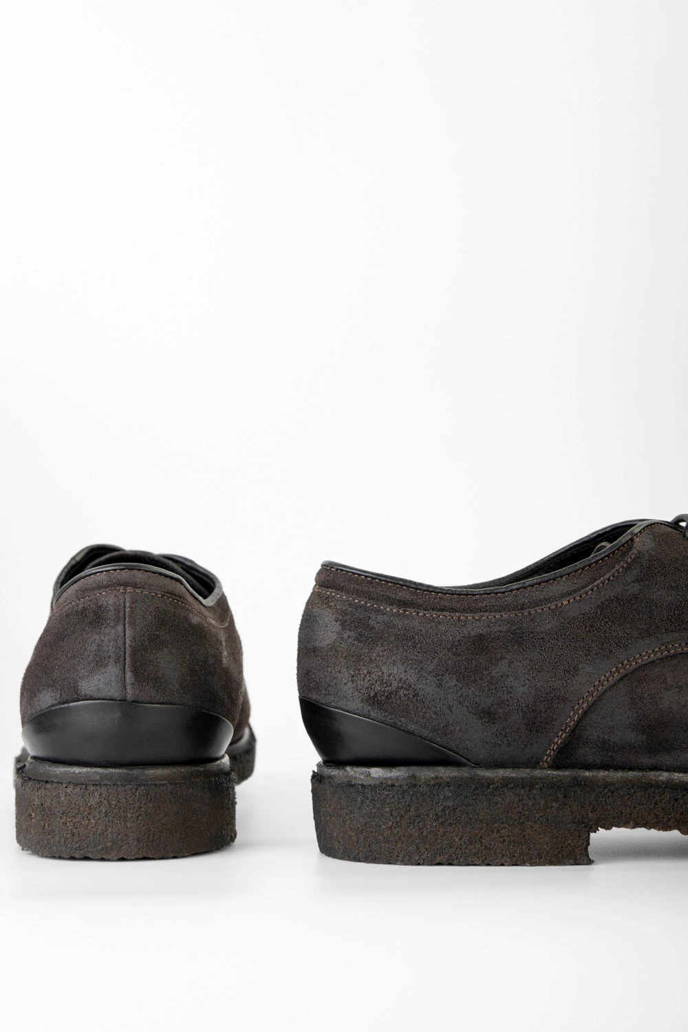 BROMPTON Lava-grey Suede Derby Shoes. 8 BROMPTON Lava-grey Suede Derby Shoes. - Image 8