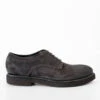 BROMPTON Lava-grey Suede Derby Shoes.