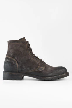 BURTON Lava-grey Suede Ankle Boots.