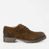 BURTON Rust-brown Suede Derby Shoes.