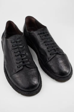 BYRON Rugged-black Lightweight Derby Shoes. -Untamedstreet Shop BYRON rugged black lightweight derby shoes FRONT 08034
