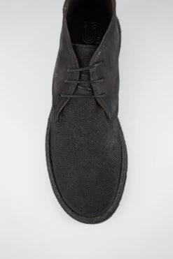 BYRON Shadow-grey Suede & Canvas Lightweight Chukka Boots. -Untamedstreet Shop BYRON shadow grey suede canvas chukka boots MACRO 09417