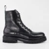 CAMDEN Jet-black Lace Up Boots.