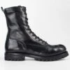 CAMDEN Jet-black Military Boots.
