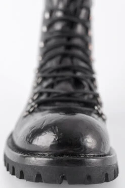 CAMDEN Tar-black Combat Boots. -Untamedstreet Shop CAMDEN men combat boots black luxury calf leather stonewashed made in italy5and6 4of41