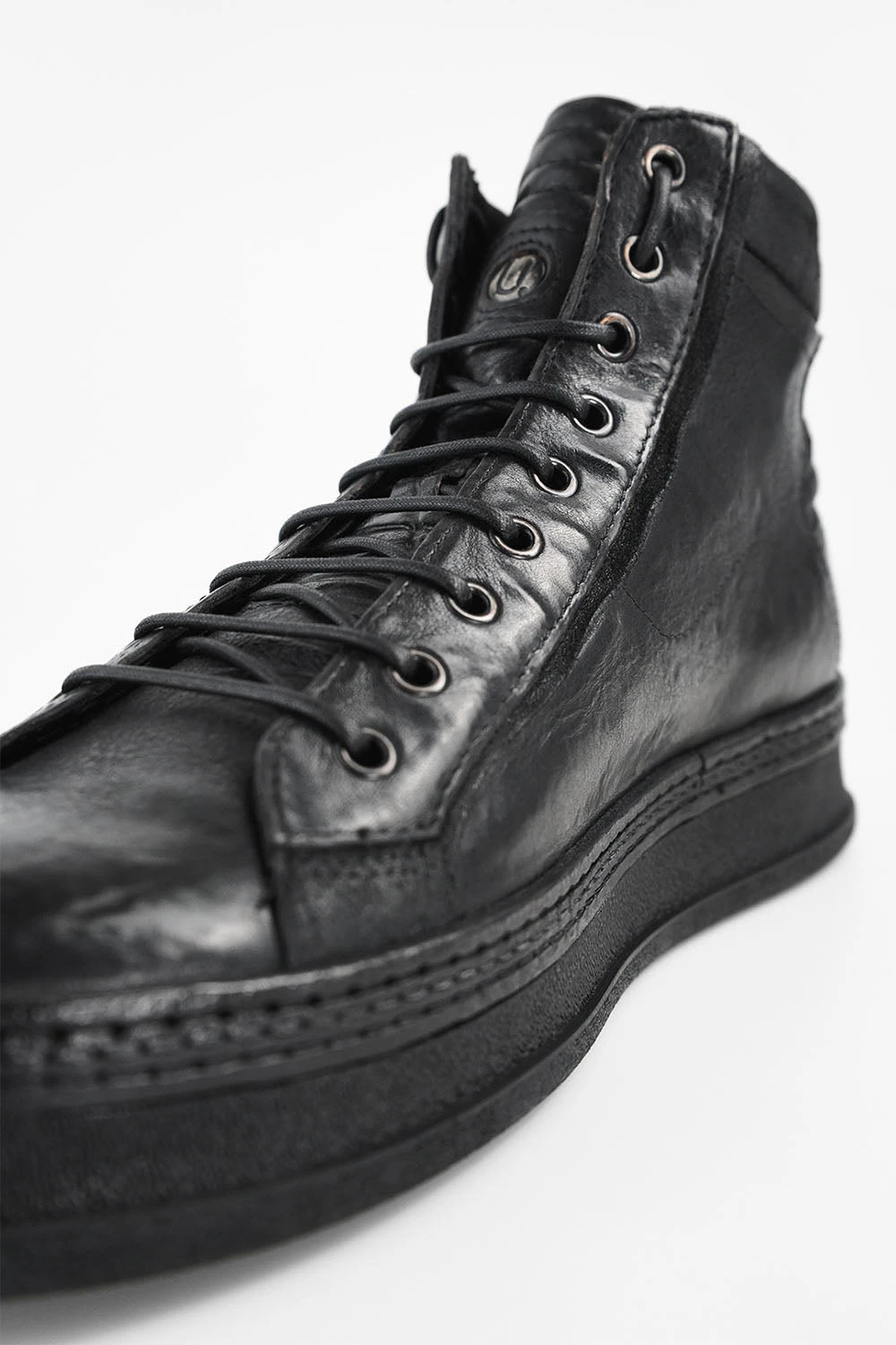 COLE Rugged-black Welted Distressed High Sneakers. 14 COLE Rugged-black Welted Distressed High Sneakers. - Image 14