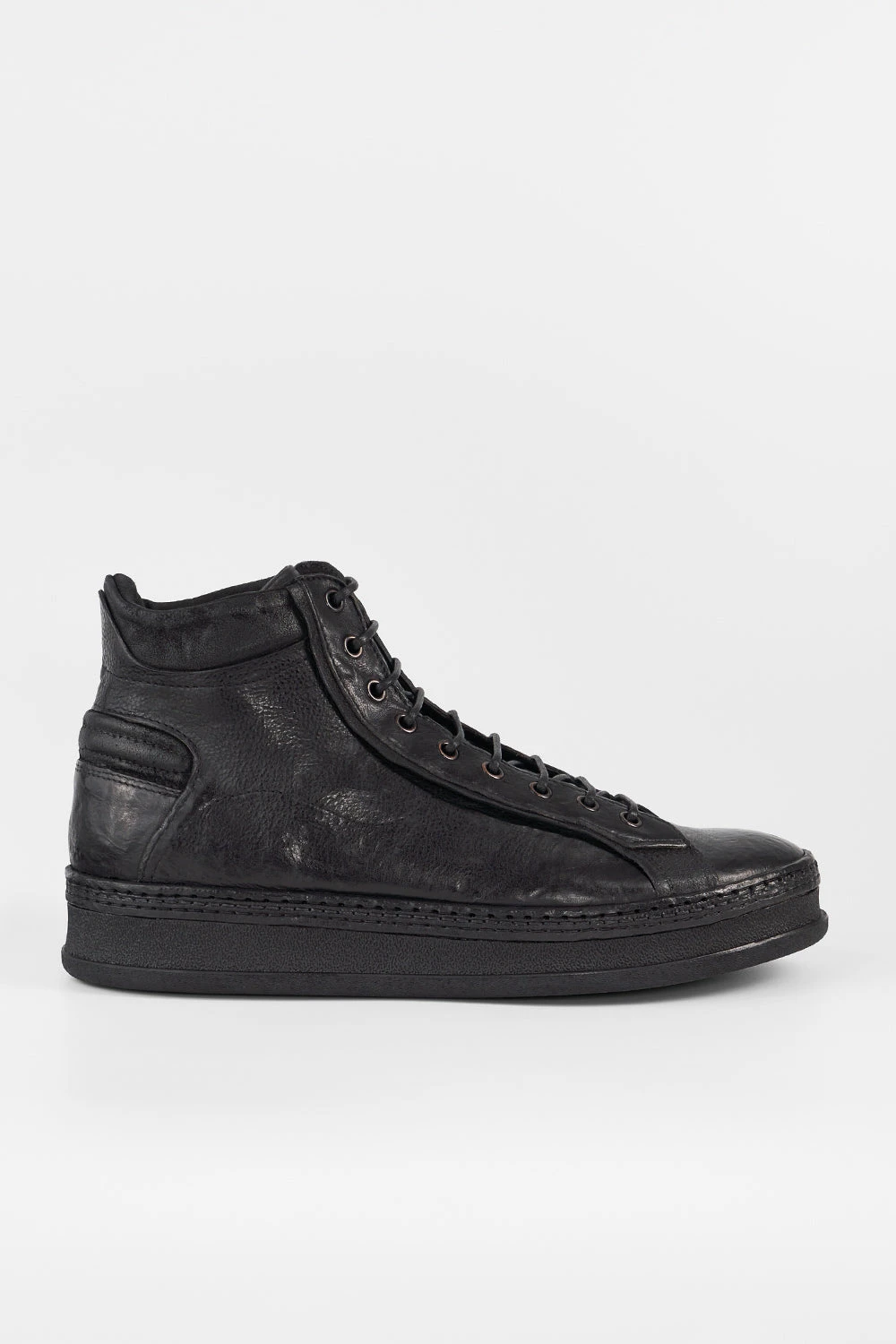 COLE Rugged-black Welted Distressed High Sneakers. 1 COLE Rugged-black Welted Distressed High Sneakers.