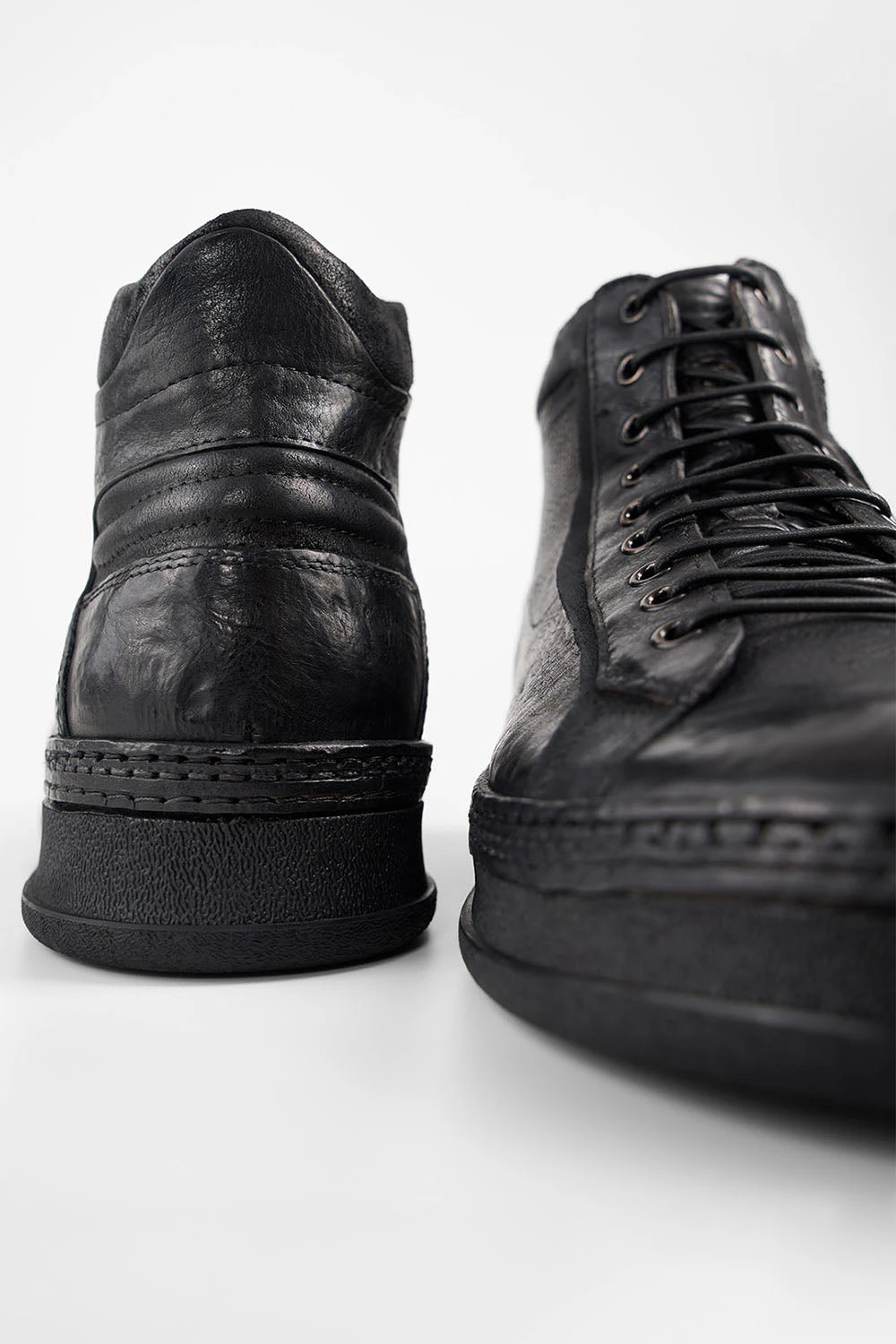 COLE Rugged-black Welted Distressed High Sneakers. 7 COLE Rugged-black Welted Distressed High Sneakers. - Image 7