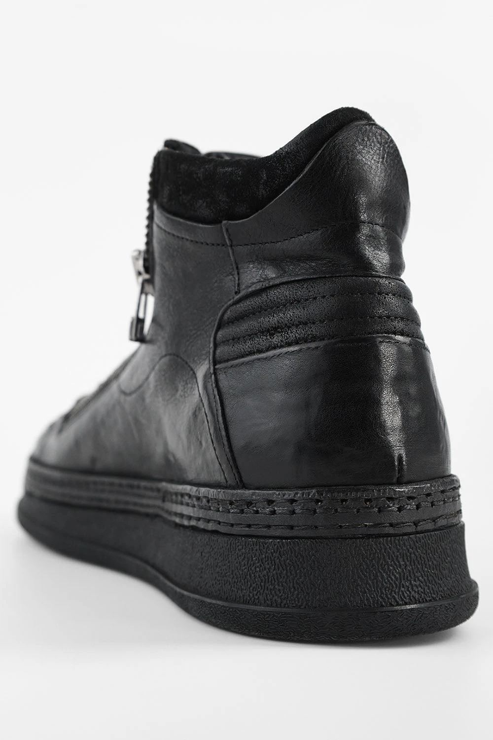 COLE Rugged-black Welted Double-zip High Sneakers. 7 COLE Rugged-black Welted Double-zip High Sneakers. - Image 7