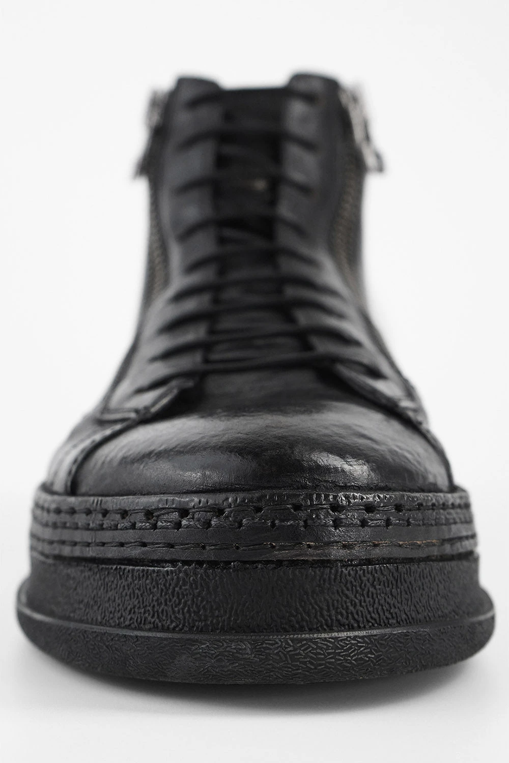 COLE Rugged-black Welted Double-zip High Sneakers. 10 COLE Rugged-black Welted Double-zip High Sneakers. - Image 10