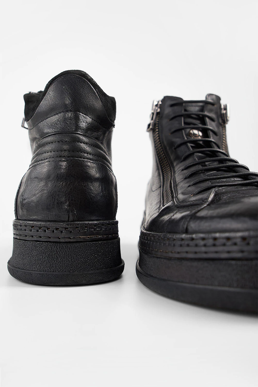 COLE Rugged-black Welted Double-zip High Sneakers. 11 COLE Rugged-black Welted Double-zip High Sneakers. - Image 11