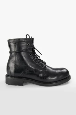 CURZON Jet-black Military Boots.