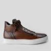 SOHO Cocoa-brown Patina High Sneakers.