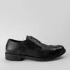SLOANE Black-ash Brogue Derby Shoes.