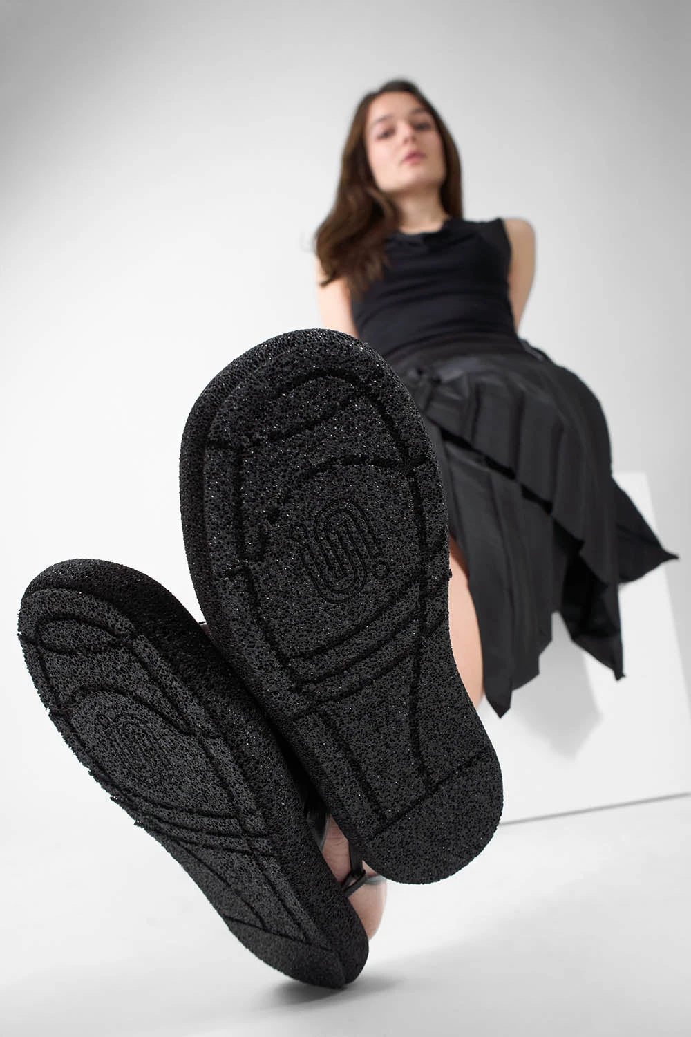 DEVON Jet-black Braided Lightweight Sandals. 8 DEVON Jet-black Braided Lightweight Sandals. - Image 8