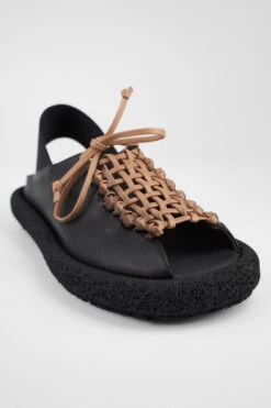 DEVON Black-cookie Woven Lightweight Sandals. -Untamedstreet Shop DEVON black cookie woven lightweight sandalMACRO W 00226