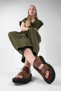 DEVON Coco-brown Lightweight Sandals. -Untamedstreet Shop DEVON coco brown lightweight sandal LF SS25 03732