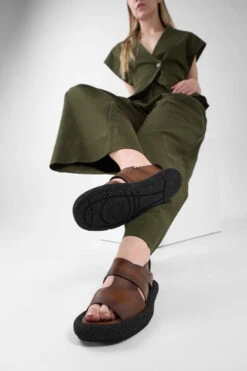 DEVON Coco-brown Lightweight Sandals. -Untamedstreet Shop DEVON coco brown lightweight sandal LF SS25 03753