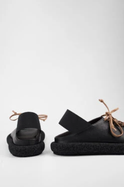 DEVON Black-cookie Woven Lightweight Sandals. -Untamedstreet Shop DEVONblack cookiewovenlightweightsandalBACK 08430