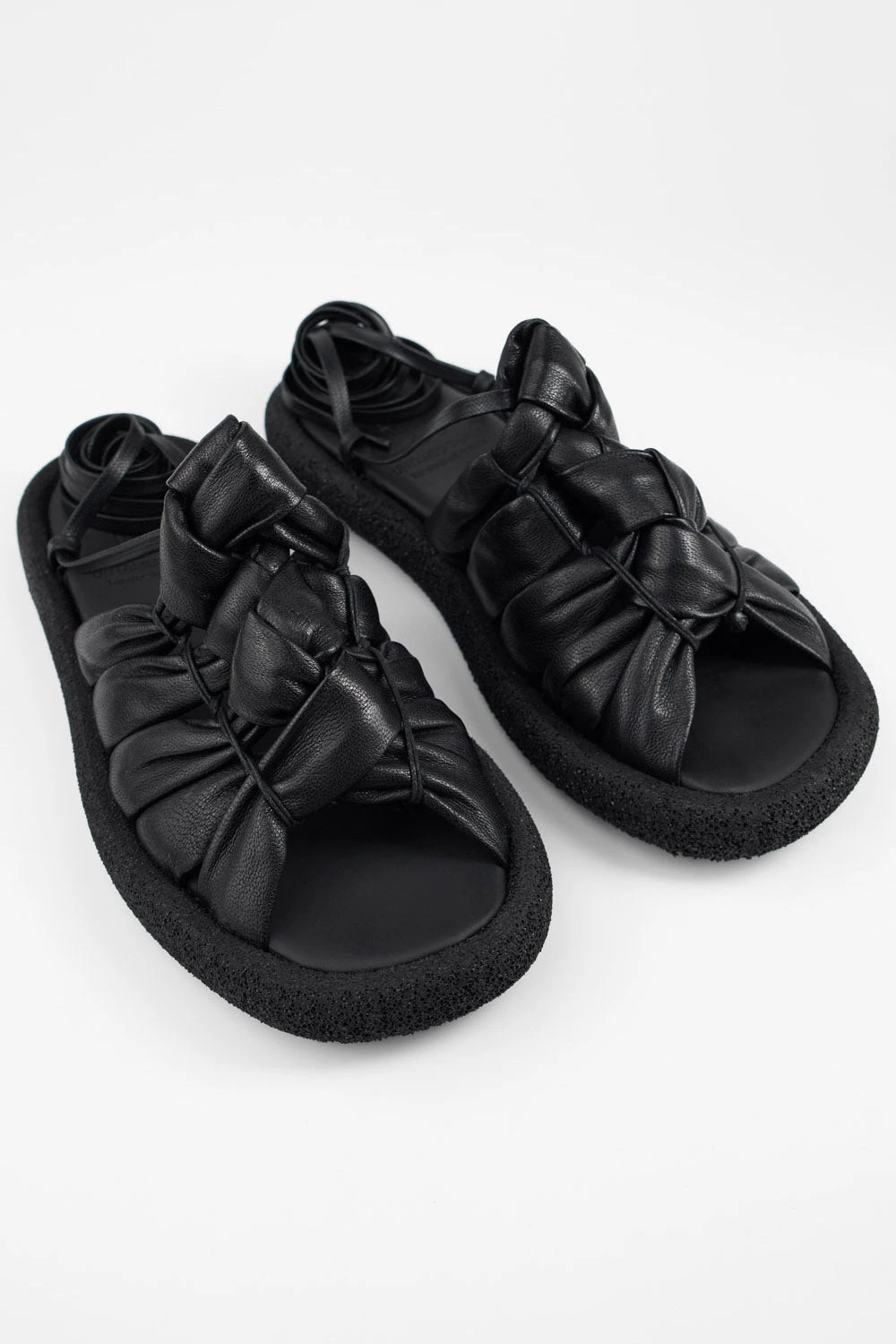 DEVON Jet-black Braided Lightweight Sandals. 11 DEVON Jet-black Braided Lightweight Sandals. - Image 11