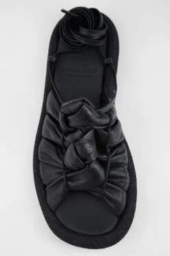 DEVON Jet-black Braided Lightweight Sandals. 20 DEVON Jet-black Braided Lightweight Sandals. -Untamedstreet Shop DEVONblackbraidedlightweightsandalMACRO W 00262