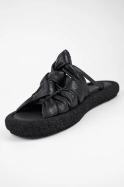 DEVON Jet-black Braided Lightweight Sandals. 28 DEVON Jet-black Braided Lightweight Sandals. -Untamedstreet Shop DEVONblackbraidedlightweightsandalMACRO W 00273