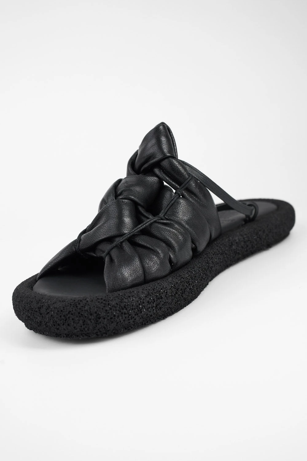 DEVON Jet-black Braided Lightweight Sandals. 13 DEVON Jet-black Braided Lightweight Sandals. - Image 13