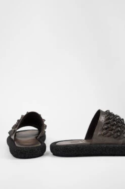 DEVON Mocha-brown Knotted Lightweight Sandals. -Untamedstreet Shop DEVONtaupebraidedlightweightedsandalBACK 08428