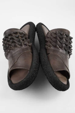 DEVON Mocha-brown Knotted Lightweight Sandals. -Untamedstreet Shop DEVONtaupebraidedlightweightedsandalMID SNK 08411