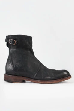 EYTON Matte-black Laceless Ankle Boots.