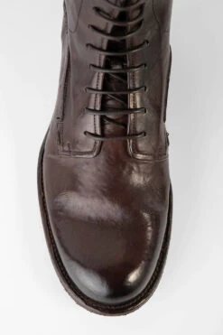 EYTON Dark-cocoa Military Boots. -Untamedstreet Shop EYTON men lace up military boots brown luxury leather distressed made in italyCapture0034 8