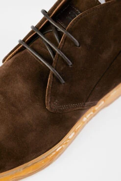 HAMPTON Java-brown Suede Chukka Boots. -Untamedstreet Shop HAMPTON men boots chukka dark brown luxury suede leather distressed made in italy8760
