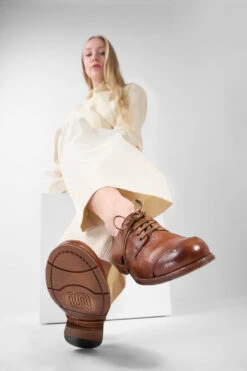 HARPER Rich-tan Breezy Derby Shoes. -Untamedstreet Shop HARPER tan brown open derby shoe LF SS25 03390