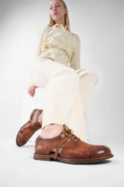 HARPER Rich-tan Breezy Derby Shoes. -Untamedstreet Shop HARPER tan brown open derby shoe LF SS25 03400