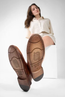 HARPER Rich-tan Slingback Loafers. 28 HARPER Rich-tan Slingback Loafers. -Untamedstreet Shop HARPER tan brown slingback loafer LF SS25 00742