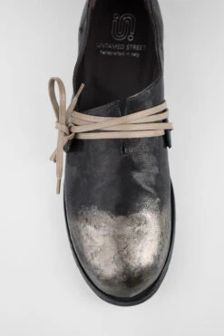 HARPER Laminated Silver-black Shoes. -Untamedstreet Shop HARPERblack silverside bowshoeMACRO W 09821