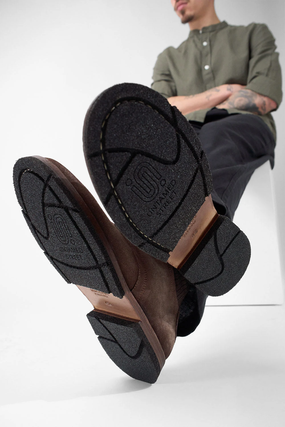 HARVEY Toasted-brown Suede Derby Shoes. 3 HARVEY Toasted-brown Suede Derby Shoes. - Image 3