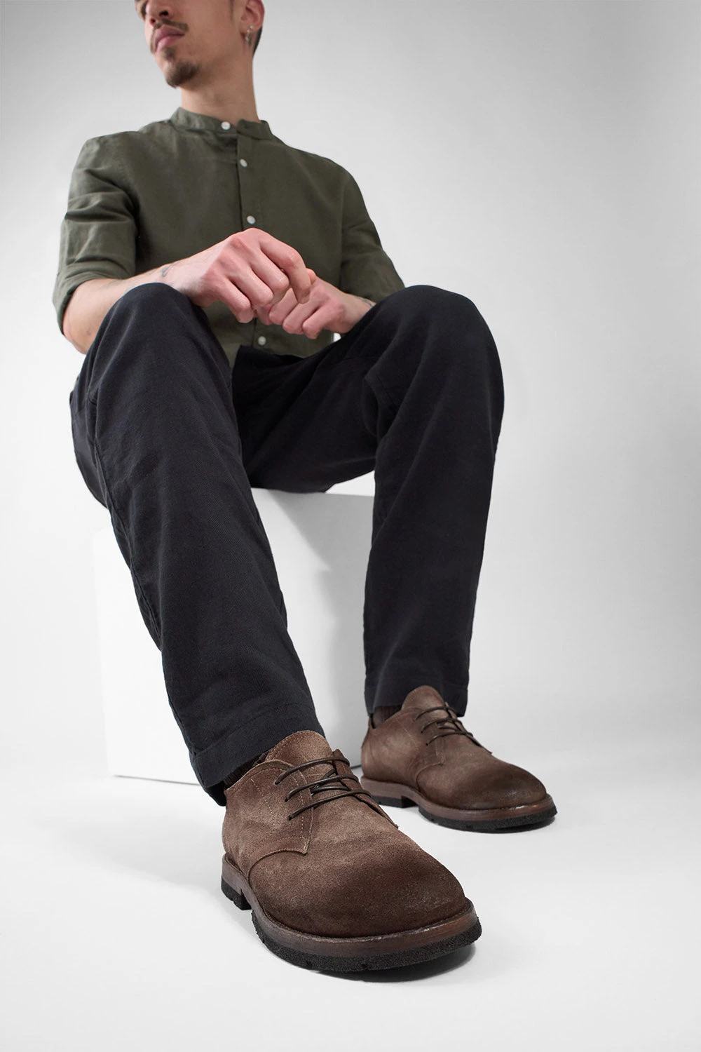 HARVEY Toasted-brown Suede Derby Shoes. 9 HARVEY Toasted-brown Suede Derby Shoes. - Image 9