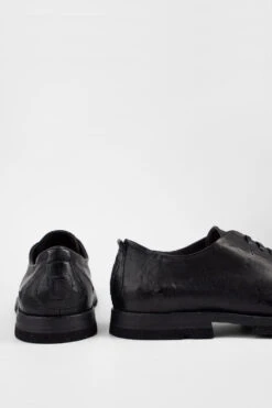 HARVEY Rugged-black Tip-laced Shoes. -Untamedstreet Shop HARVEYblacktip lacedshoeBACK 08513