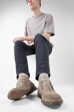 HAVEN Linen-grey Suede Chukka Boots. -Untamedstreet Shop HAVEN linen grey suede chukka boots LF SS25 04195