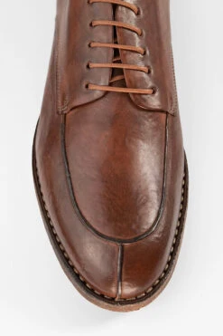 HAVEN Rusty-brown Apron Derby Shoes. -Untamedstreet Shop HAVEN men derby apron shoes rusty brown luxury calf leather made in italyCapture0161
