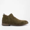 HAVEN Hunter-green Suede Low Chelsea Boots.