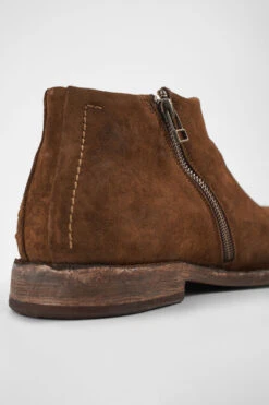 HAVEN Barley-brown Suede Low Ankle Boots. 18 HAVEN Barley-brown Suede Low Ankle Boots. -Untamedstreet Shop HAVENbarley brownlowankleboots. brown tan leather distressed untamedstreet madeinitalySS14 03388