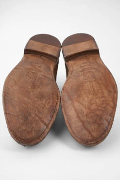 HAVEN Barley-brown Suede Apron Derby Shoes. -Untamedstreet Shop HAVENbarley brownlowchelseaboots. brown tan leather distressed untamedstreet madeinitalySS14 03144