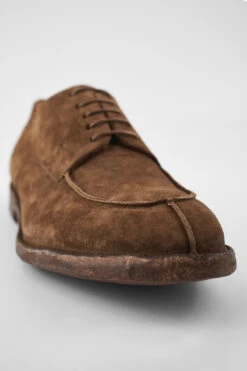 HAVEN Barley-brown Suede Apron Derby Shoes. -Untamedstreet Shop HAVENbarley brownsuedeapronderbyshoes. brown tan leather distressed untamedstreet madeinitalySS14 03324