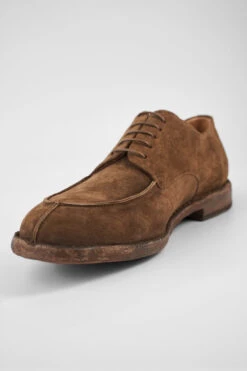 HAVEN Barley-brown Suede Apron Derby Shoes. -Untamedstreet Shop HAVENbarley brownsuedeapronderbyshoes. brown tan leather distressed untamedstreet madeinitalySS14 03330
