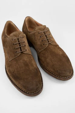 HAVEN Barley-brown Suede Derby Shoes. -Untamedstreet Shop HAVENbarley brownsuedederbyshoeFRONT 08022