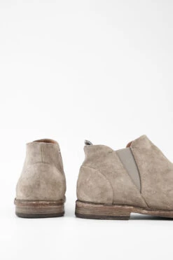 HAVEN Linen-grey Suede Low Chelsea Boots. -Untamedstreet Shop HAVENlinen greylowchelseaboots. grey sand leather distressed untamedstreet madeinitalySS14 03040